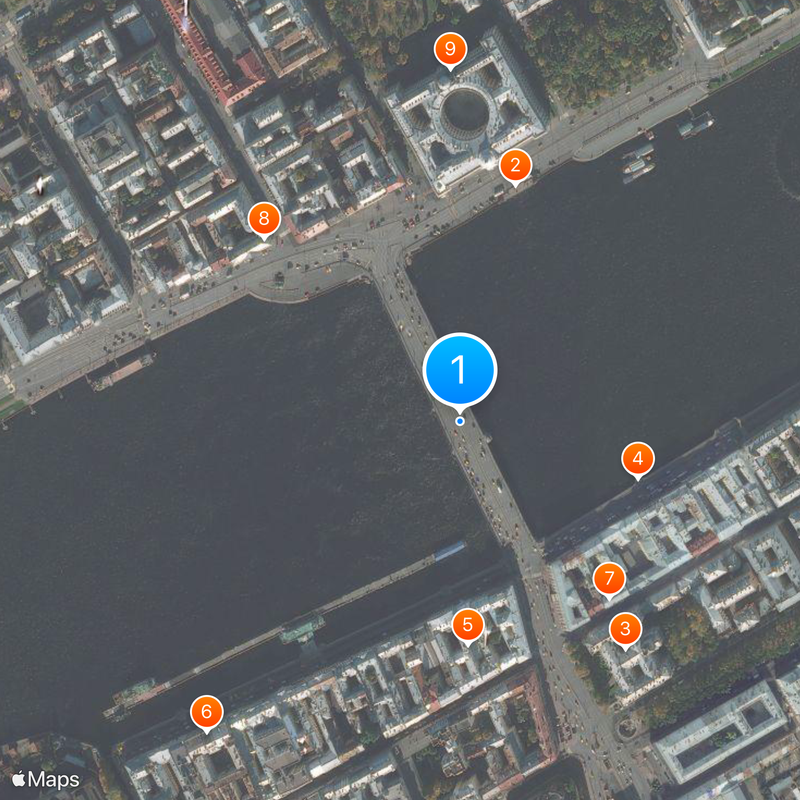 Blagoveshchensky Bridge Map