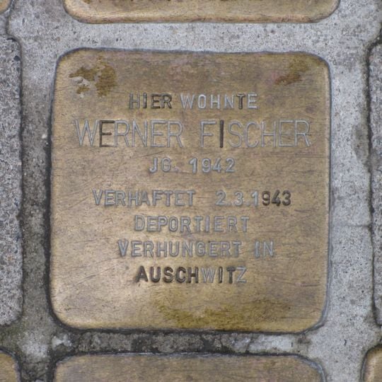 Stolperstein à la mémoire de Werner Fischer