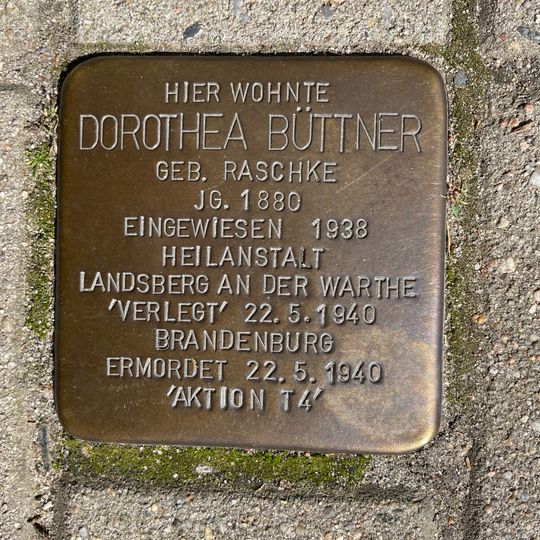 Stolperstein en memoria de Dorothea Büttner