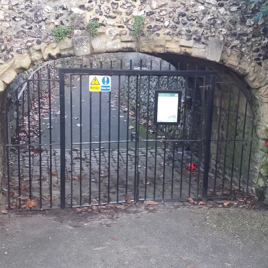 Archway Connecting Forbury Gardens to Abbey Ruins. Including Retaining Walls Flanking Path to Abbey Ruins