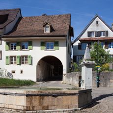 Village square fountain