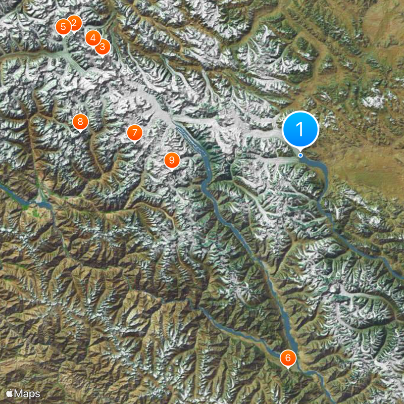 Shyok River Map