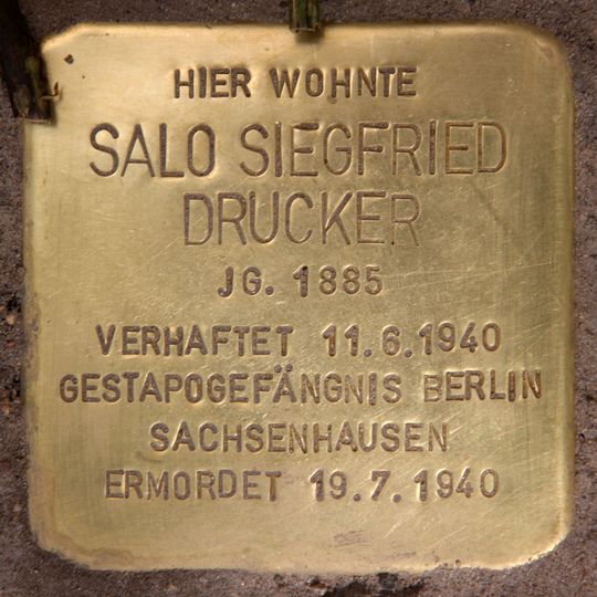 Stolperstein en memoria de Salo Drucker