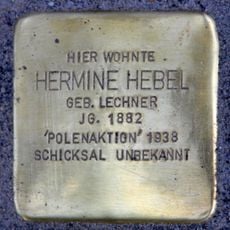 Stolperstein dedicated to Hermine Hebel