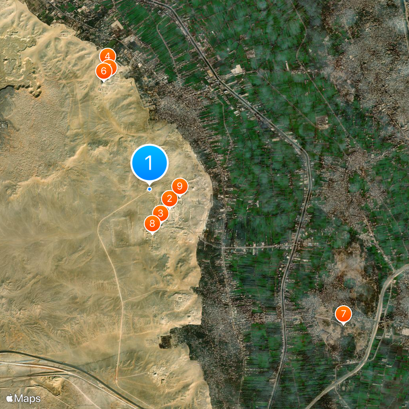 Serapeo di Saqqara Mappa