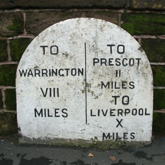 Milestone On Skew Bridge