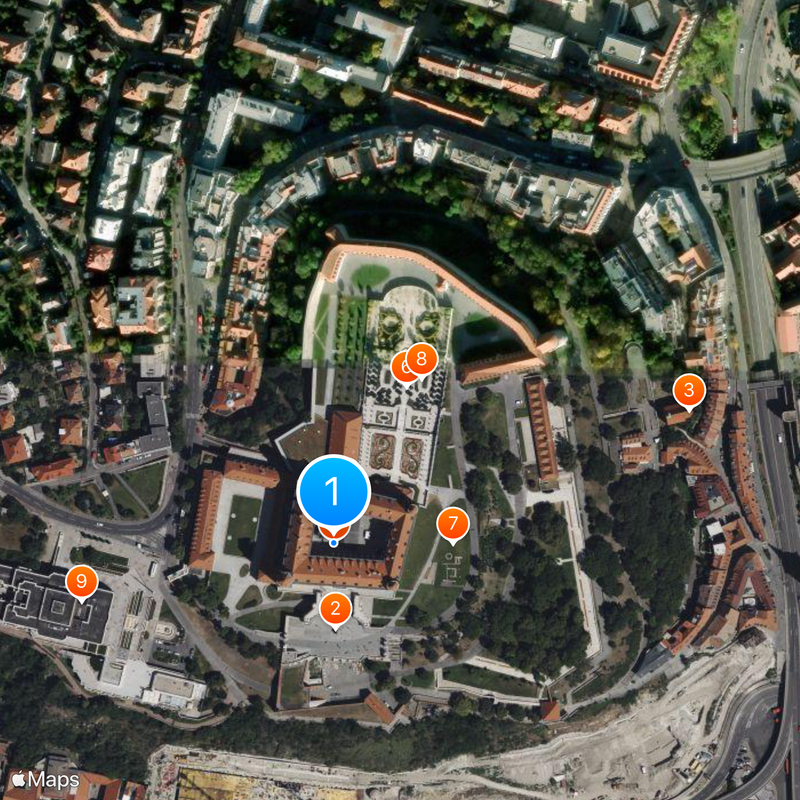 Kasteel van Bratislava Kaart