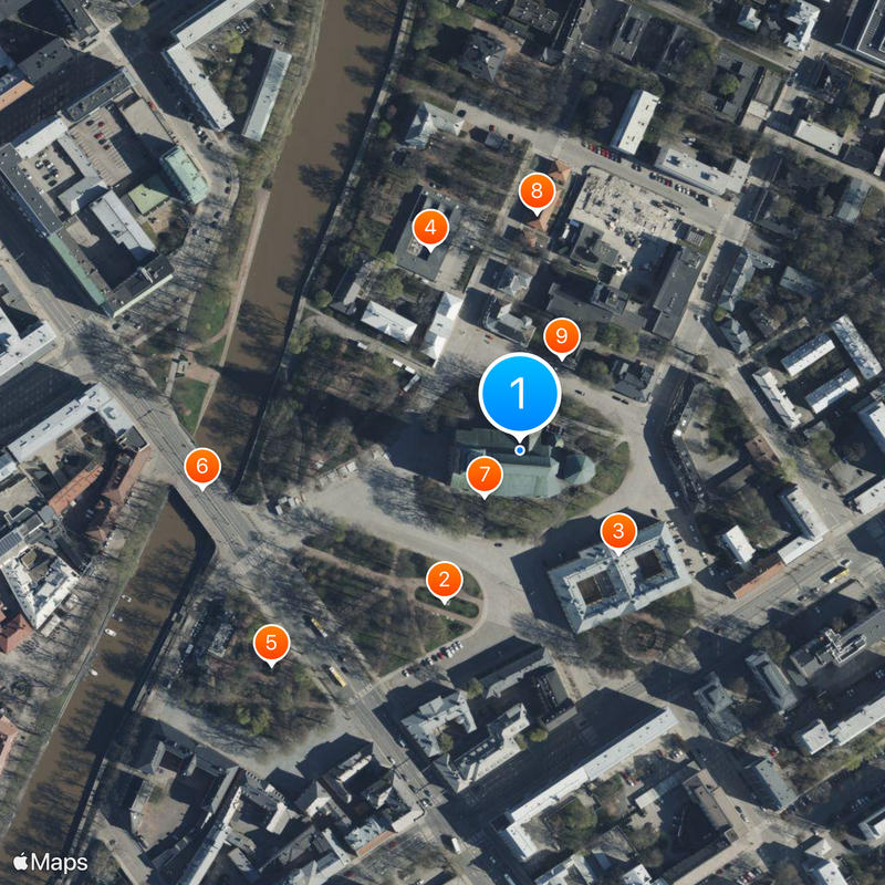 Katedra w Turku Mapa