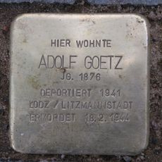 Stolperstein dedicated to Adolf Goetz