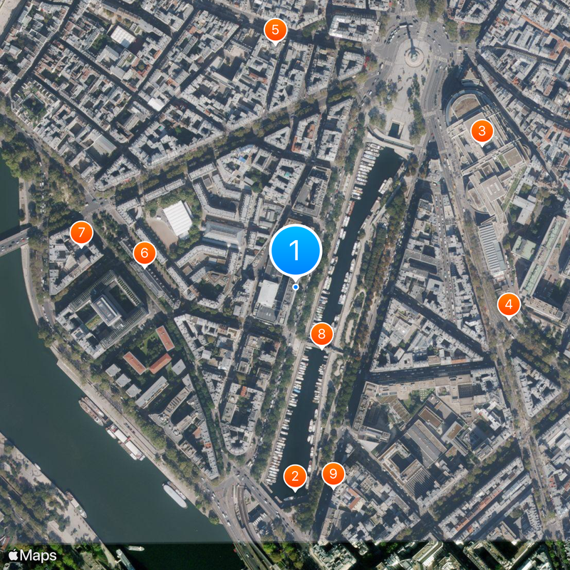 Canal de l'Ourcq Map