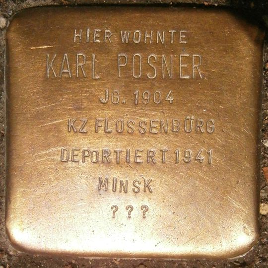 Stolperstein dedicated to Karl Posner