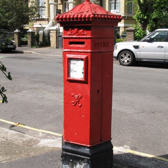 Post Office Pillar Box Outside Number 50