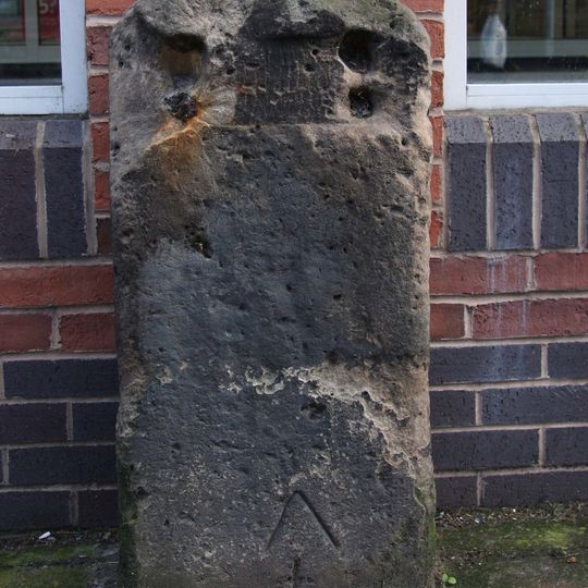 Milestone, Stafford Street; opp. no 33, outside Netto