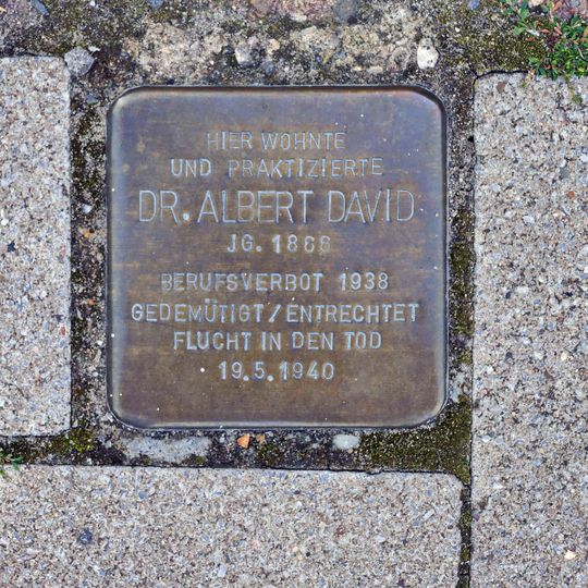 Stolperstein dedicated to Albert David