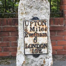 Milestone, Abbey Park,  just S of Broad St., by housing estate called 'The Milestone'