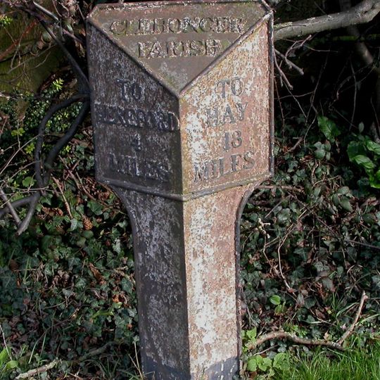 Milepost, opp. jct of Gosmore Road