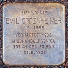 Stolperstein dedicated to Emil Oppenheimer