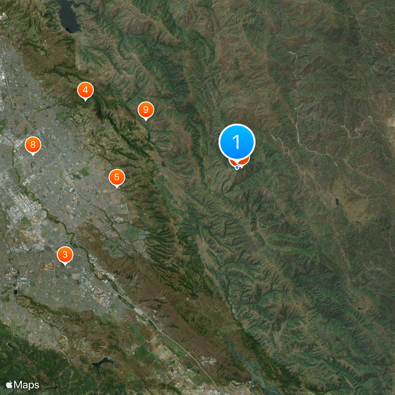 Mount Hamilton Kaart