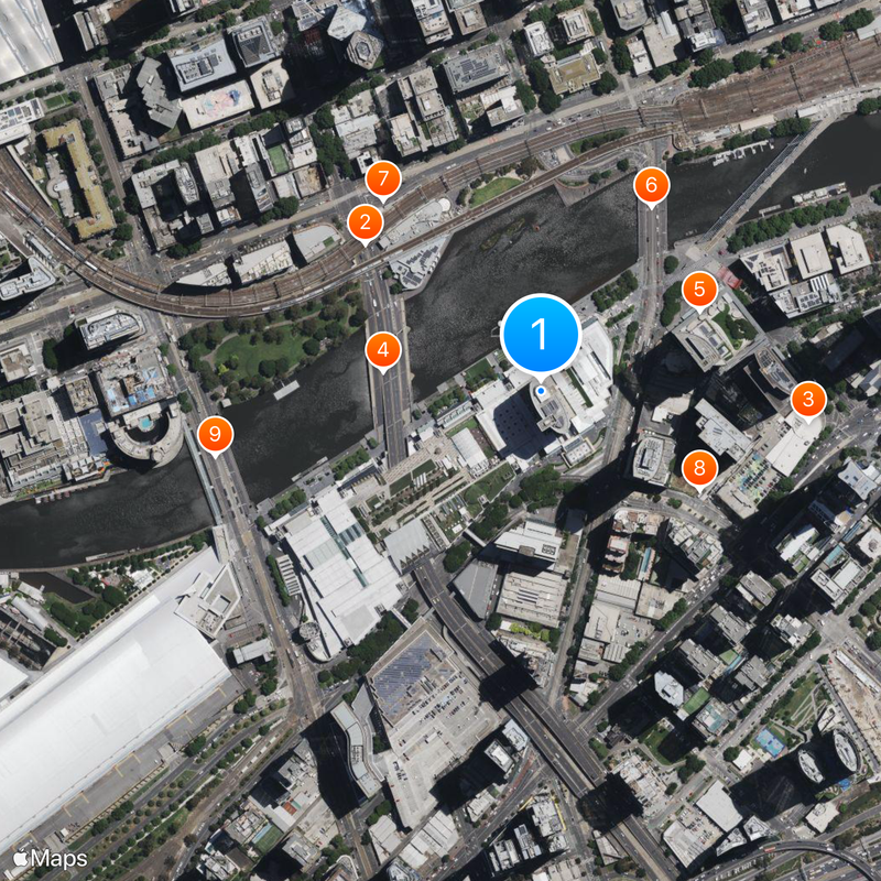 Crown Melbourne Kaart