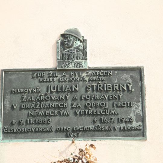 Pamětní deska Juliana Stříbrného
