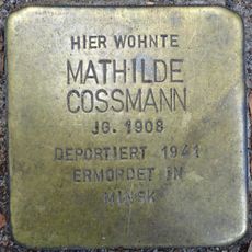 Stolperstein en memoria de Mathilde Cossmann