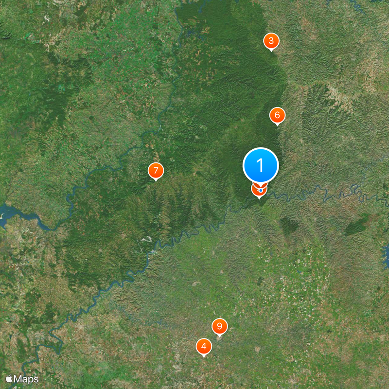 Moconá Waterfalls Mappa