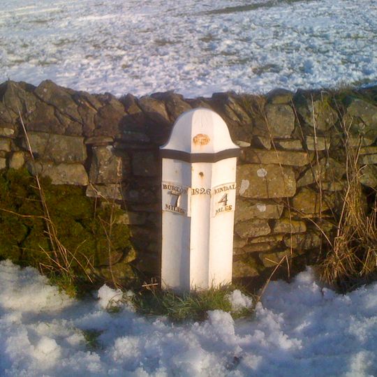 Milestone Approximately 150 Yards North West Of Strorth End Farmhouse Near Half Penny Turn Off