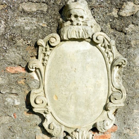 Epitaphkartusche Pfarrer Matthias Stembler