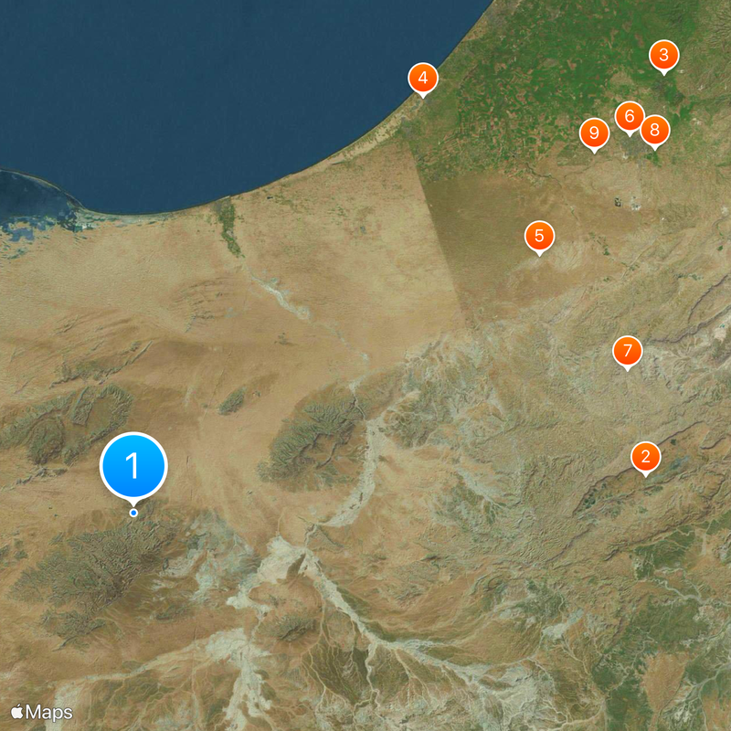 Synaj Północny Mapa