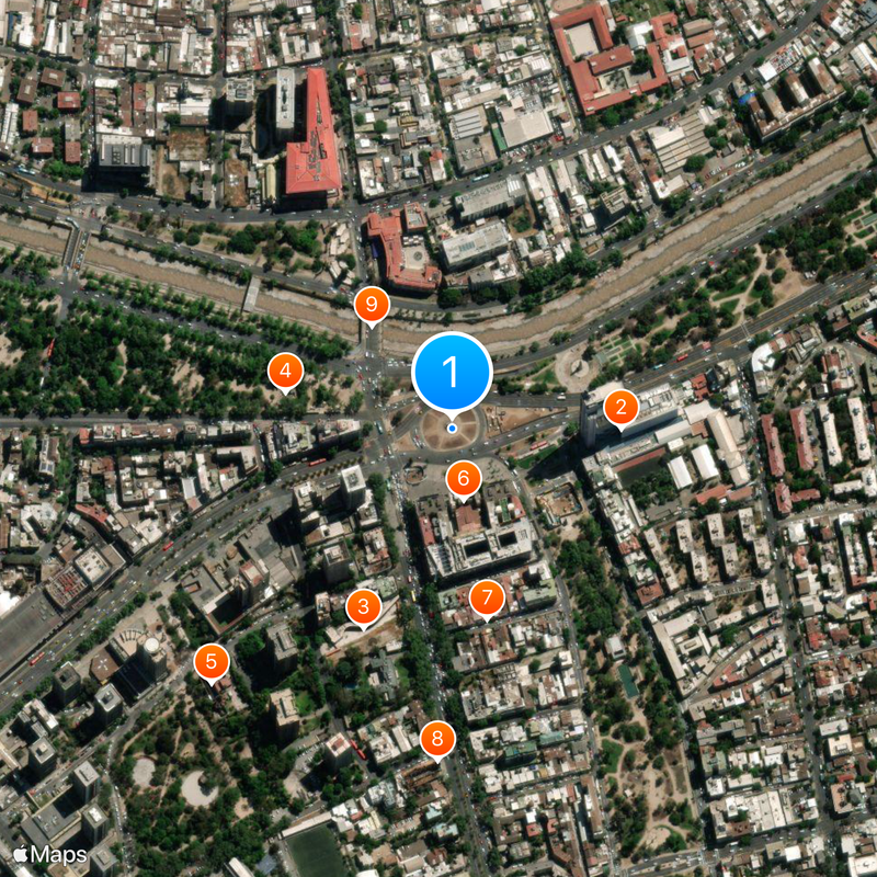 Plaza Baquedano Map