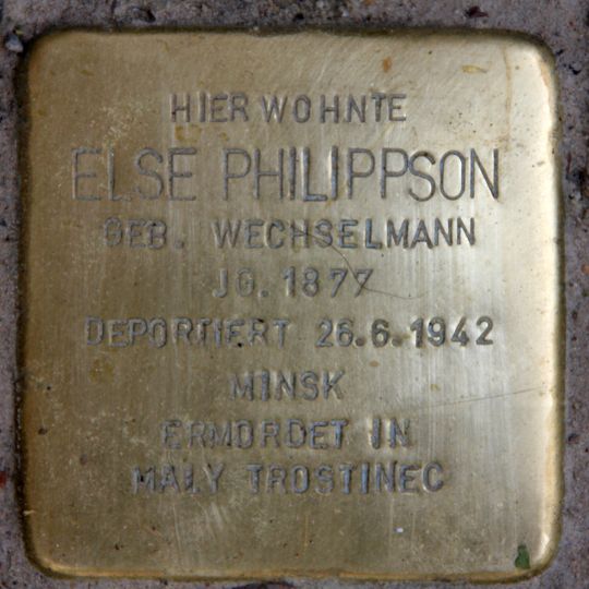 Stolperstein dedicated to Else Philippson