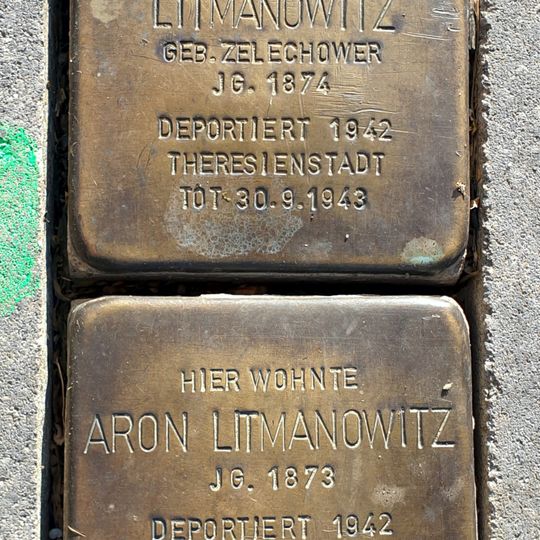 Stolperstein en memoria de Aron Litmanowitz