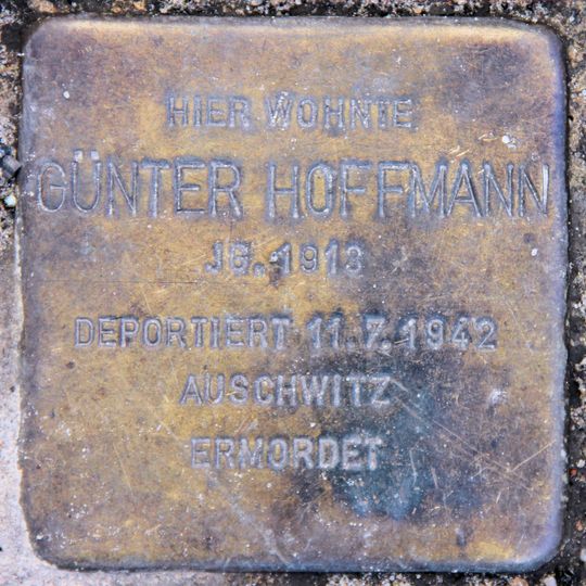 Stolperstein dedicated to Günter Hoffmann
