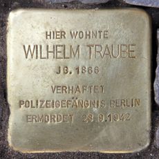 Stolperstein à la mémoire de Wilhelm Traube