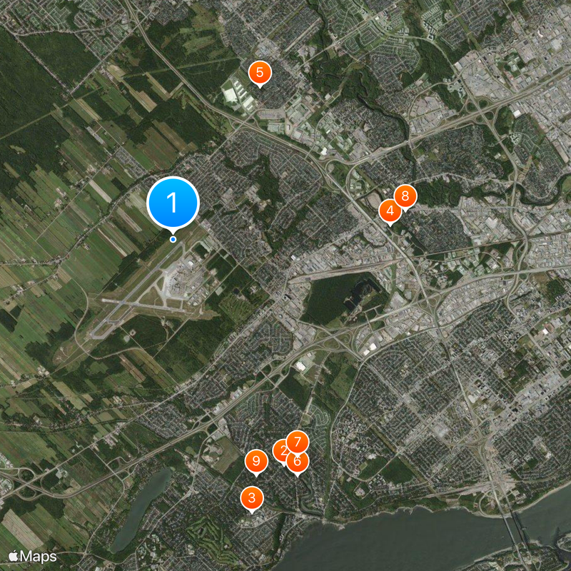 Québec City Jean Lesage International Airport Map