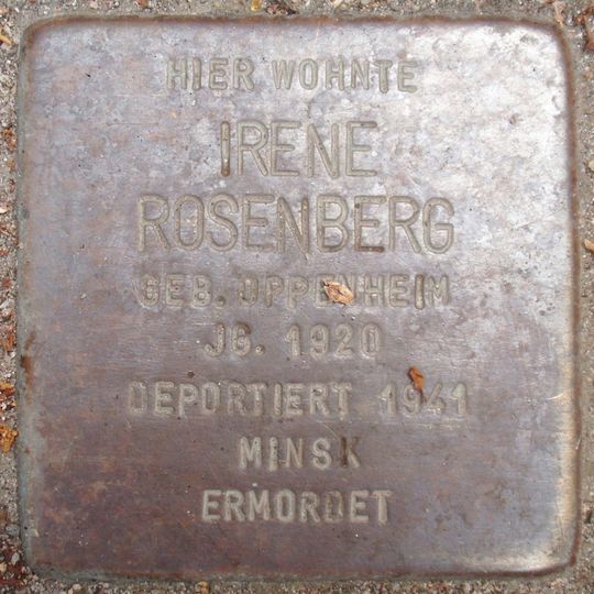 Stolperstein en memoria de Irene Rosenberg