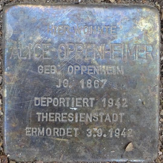 Stolperstein en memoria de Alice Oppenheimer