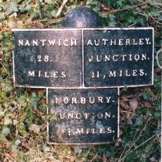 Milepost Shropshire Union Canal 4.5 Miles To South Of Norbury Junction