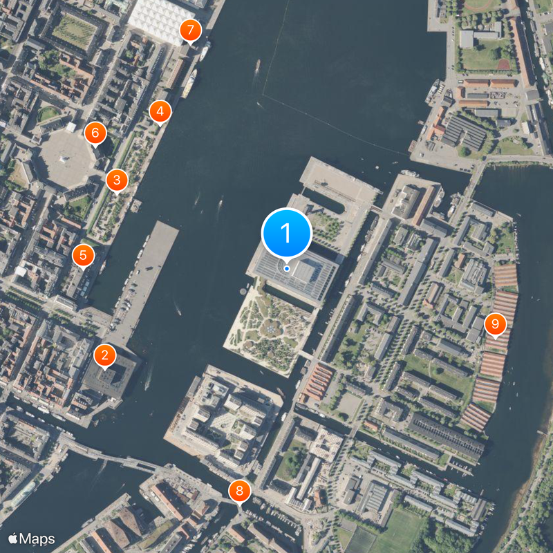 Copenaghen Opera House Mappa