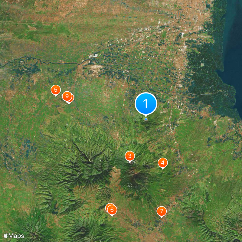 Mont Penanggungan Carte