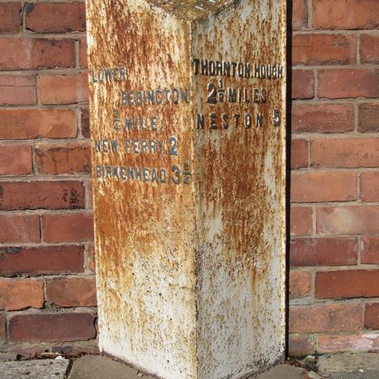 Milepost, Church Road; between Lynton Drive and Foxcovers Road