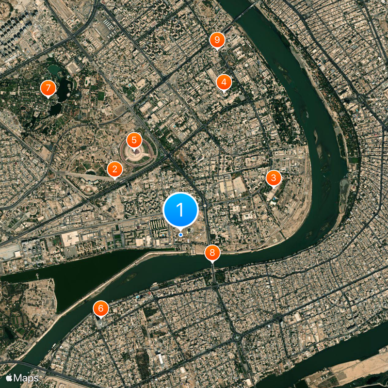 Embassy of the United States, Baghdad Map